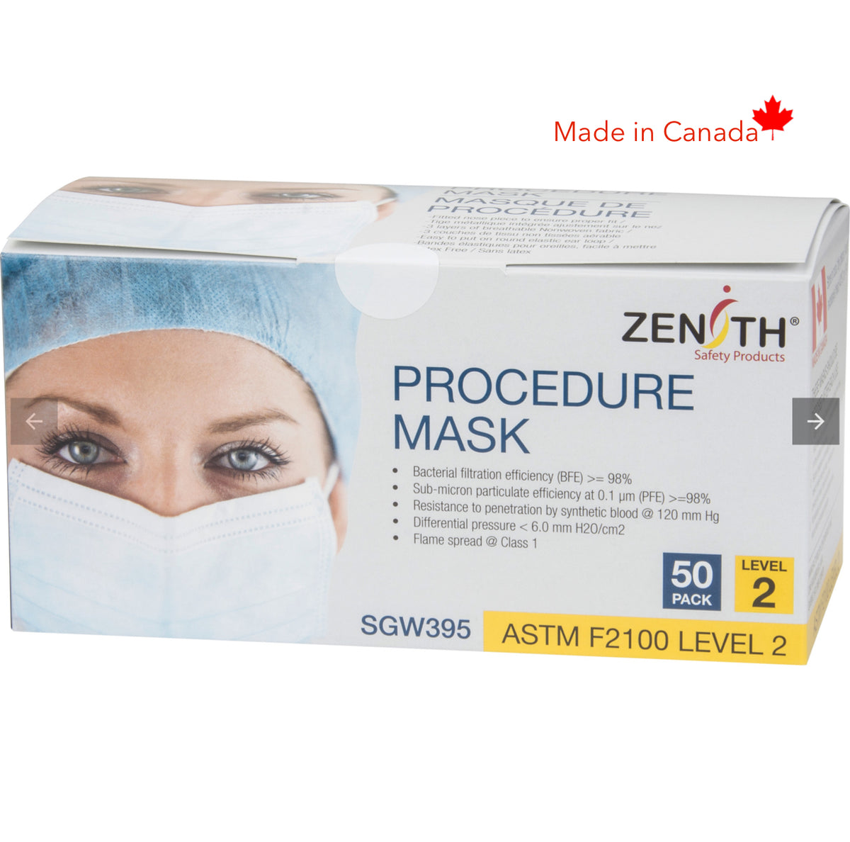 Disposable Procedure Face Masks, ASTM F2100 Level 2, Class 1 – ChemSafe ...